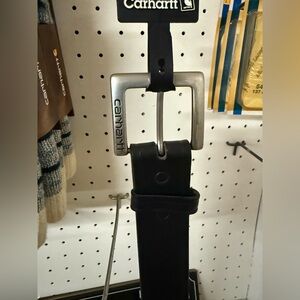 Carhartt Premium  Black Belt with Silver Buckle